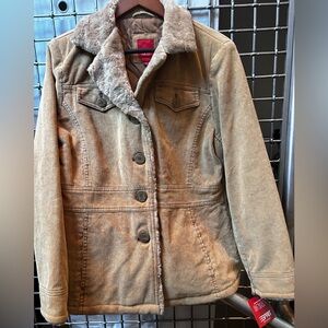 Esprit Women's Tan Corduroy Utility Jacket